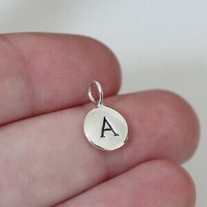 Sterling Silver Capital Initial Charm Letter A Charm